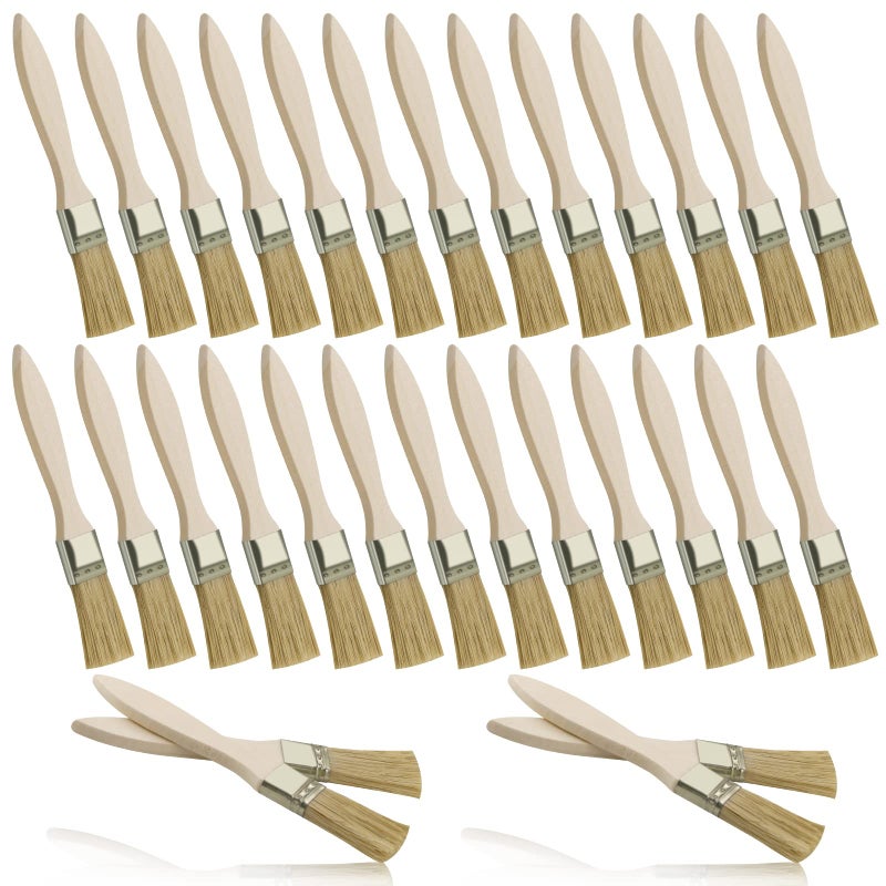 UPlama Paint and Chip Paint Brushes for Paint, Stains, Varnishes, Watercolor, Wood, Wall, Furniture-Brush Cleaner (48, 1 inch) - Image 1